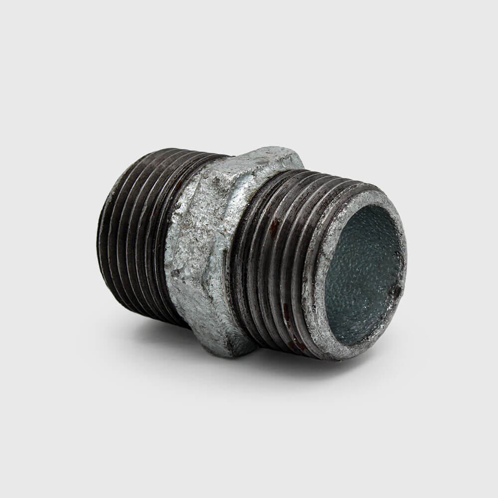 Profec Nr. 280 Nipple cast iron galvanised 1" male thread 25bar DVGW