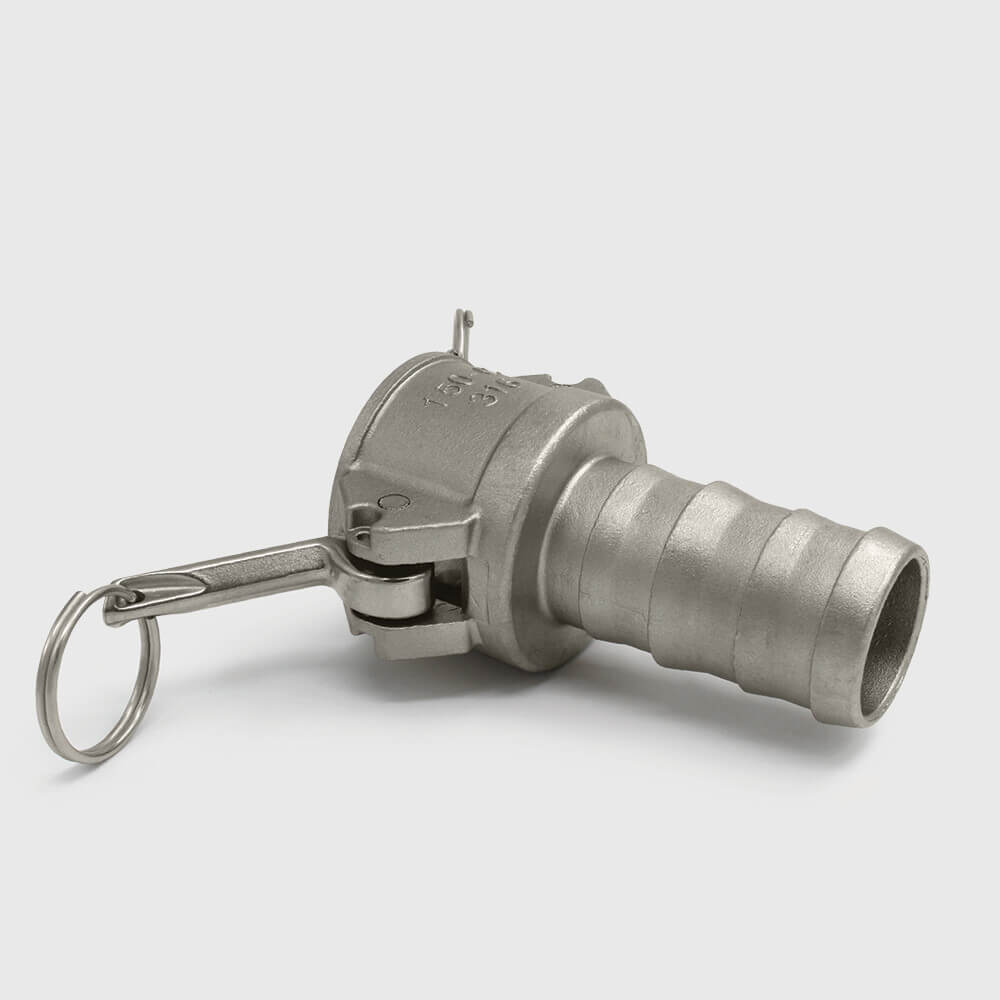 Quick coupler stainless steel 316 3/4" x 19 mm female part Camlock x hose tail 16bar type Camlock C
