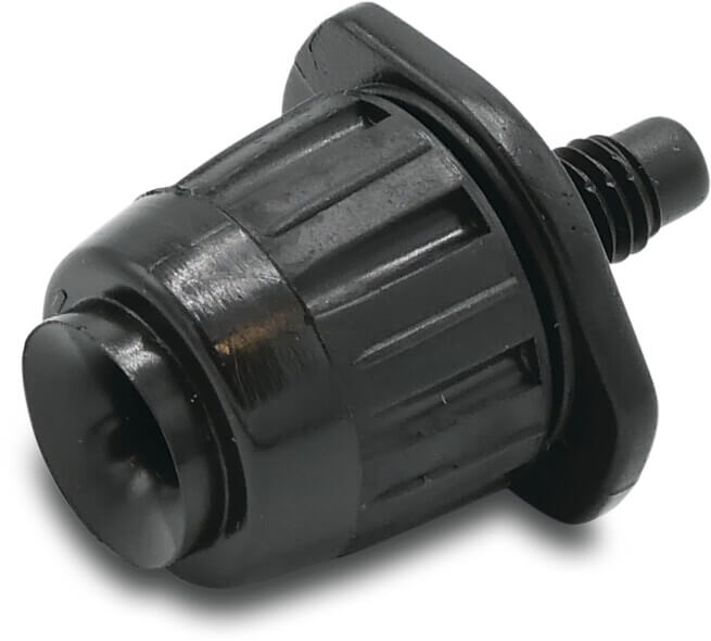 Micro sprinkler UV resistant plastic male thread 360° black type Maxima