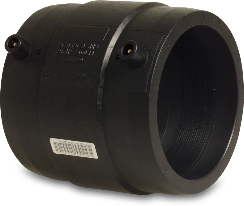 Profec Socket PE100 200 mm electrofusion socket SDR7,4 24VAC 16bar 25bar black