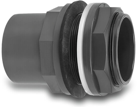 VDL Durchführung PVC-U 50 mm x 63 mm x 2" 10bar Grau