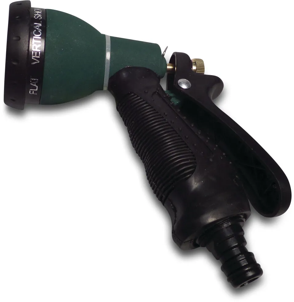 Flotide Spray pistol male click green/black type with 7 adjustable patterns TOC