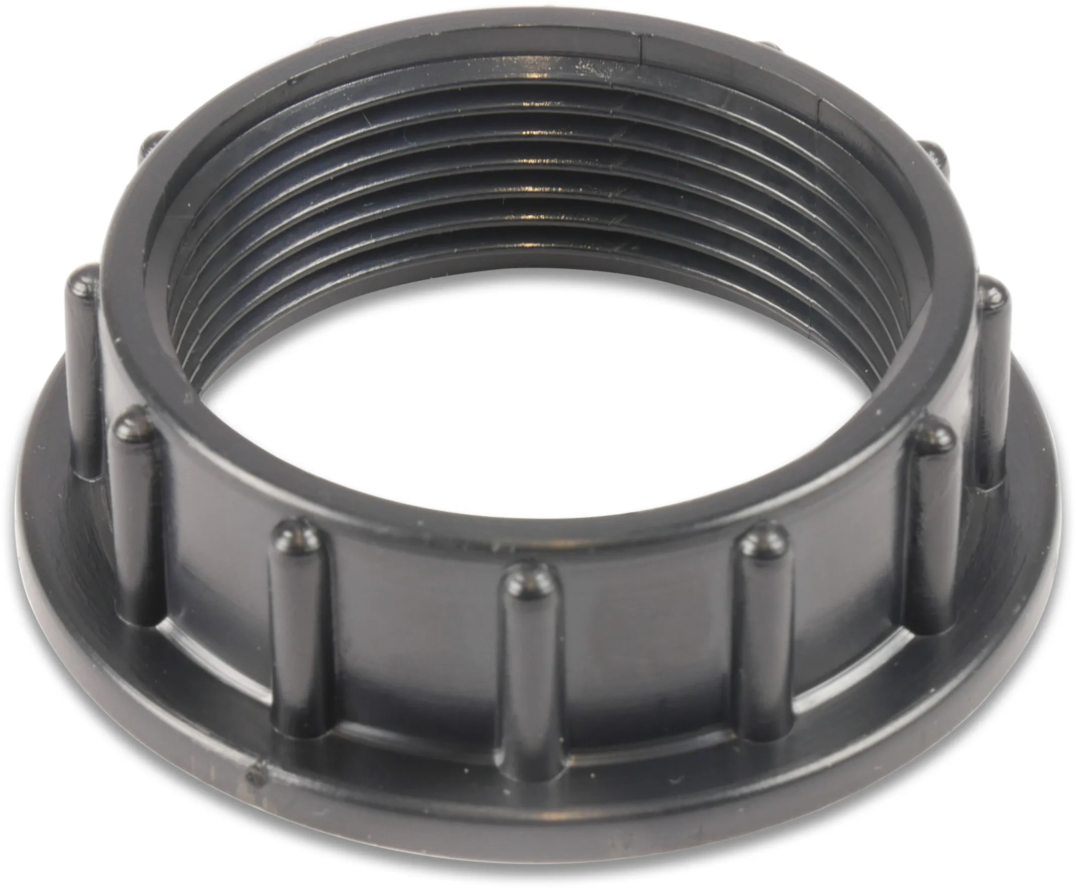 Union nut PA (nylon) 1 1/2" female thread 6bar black