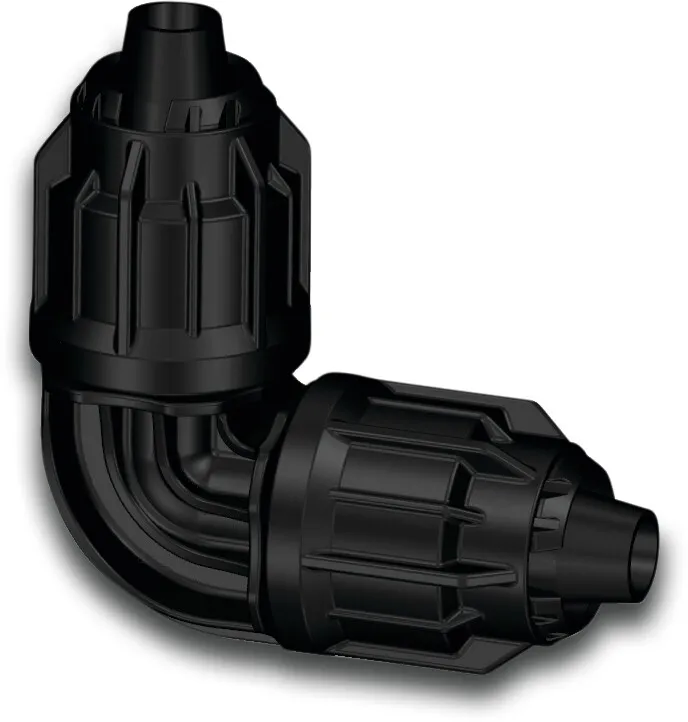 Elbow 90° PP 16 mm quick joint 4bar black