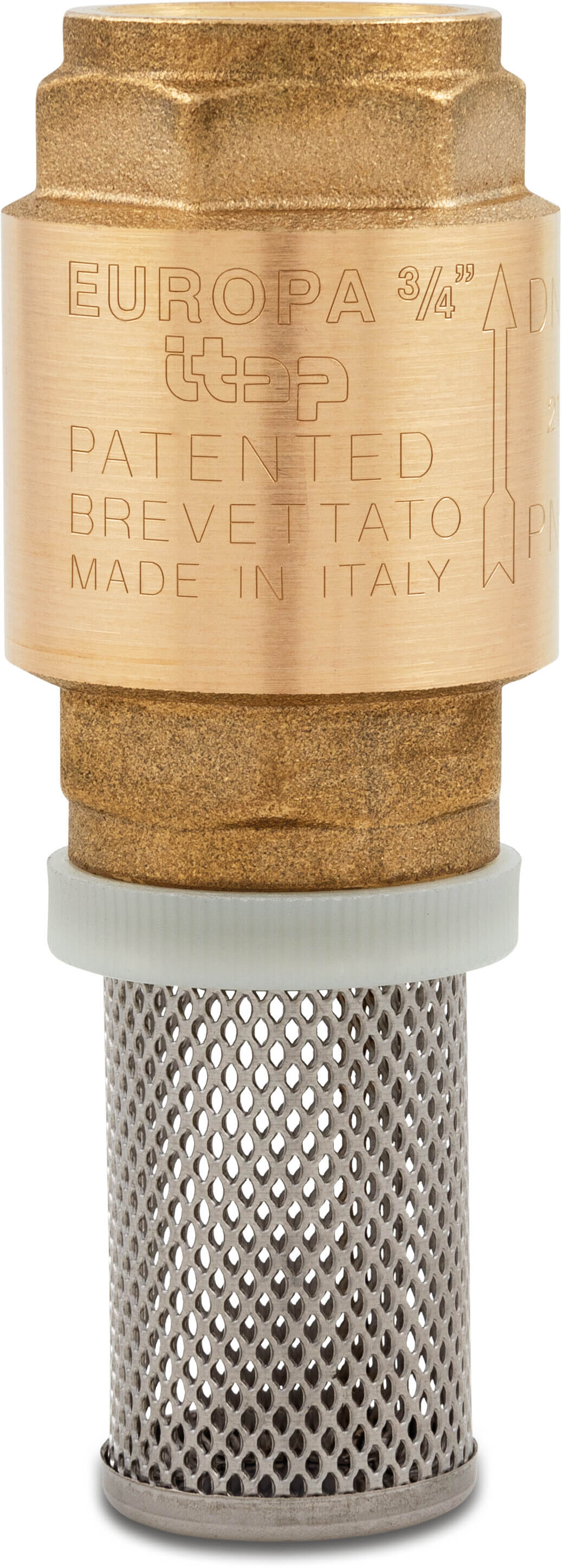 Itap Foot valve spring loaded brass 1" female thread 25bar DN25 stainless steel 304 type Europa 105