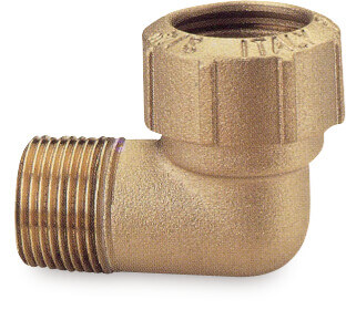 Itap Adaptor elbow 90° brass 32 mm x 1" compression x male thread 16bar DVGW type 040