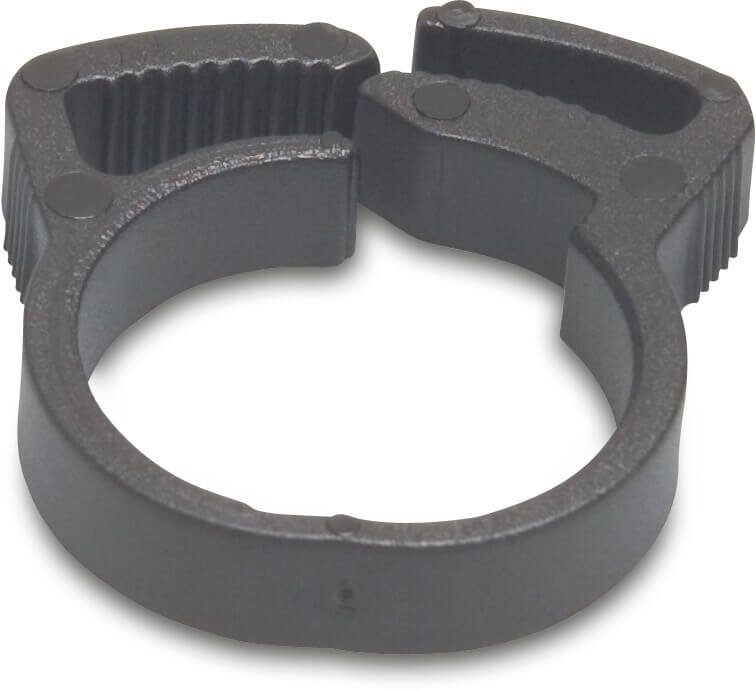 Hose clip PP 16 mm black