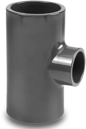 VDL T-piece 90° PVC-U glue socket x glue socket/glue spigot x glue socket grey