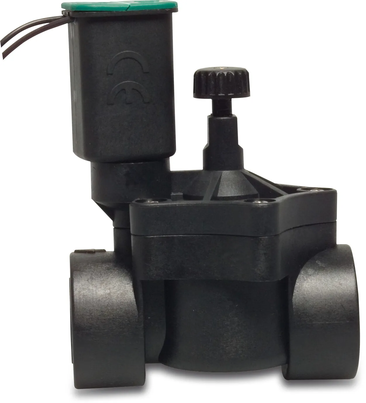 Rain Solenoid valve fibreglass reinforced nylon 3" female thread 10bar 24VAC black type RN180
