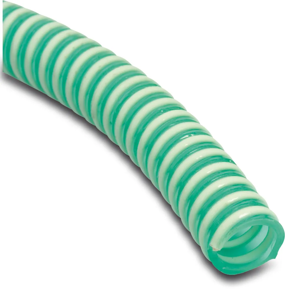 Spiral suction hose PVC 25 mm x 31 mm 6bar 0.6bar bright green 4m