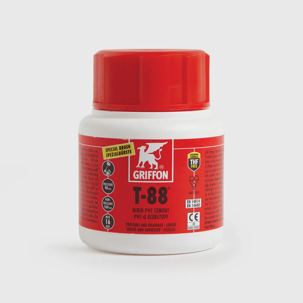 Griffon PVC lim 0,1L med pensel KIWA type T-88 label EN/DE