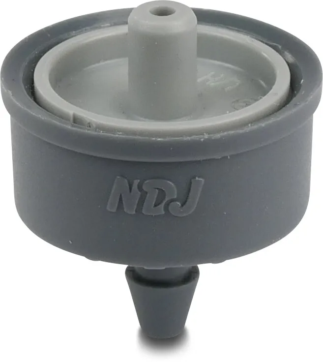 NaanDan Button dripper plastic push-in x taper F 2ltr/h brown type Click Tif, PC CNL