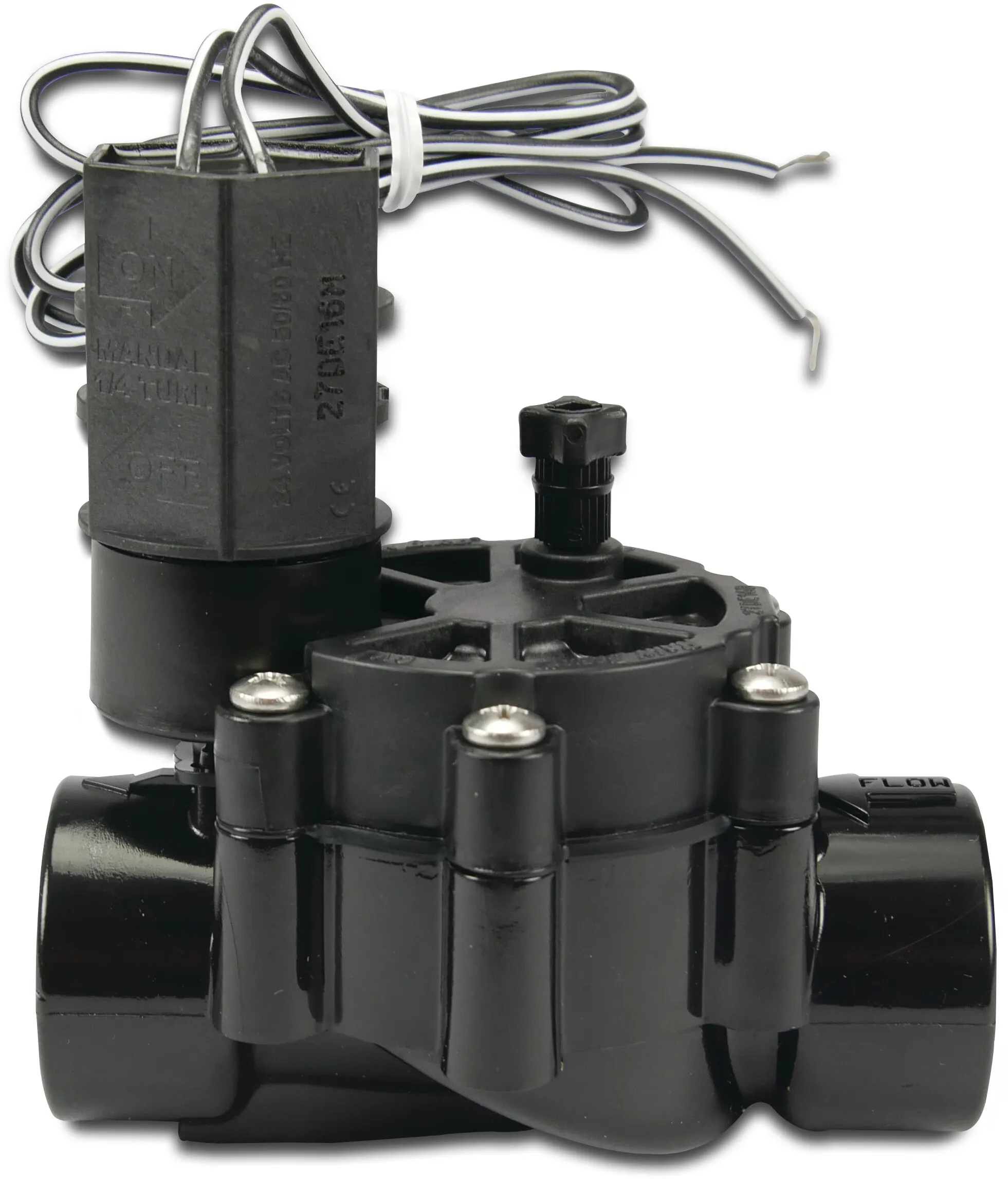 Rain Bird Magnetventil glass-filled Polypropylene 1" Innengewinde 10bar 24VAC Schwarz Typ 100-DV