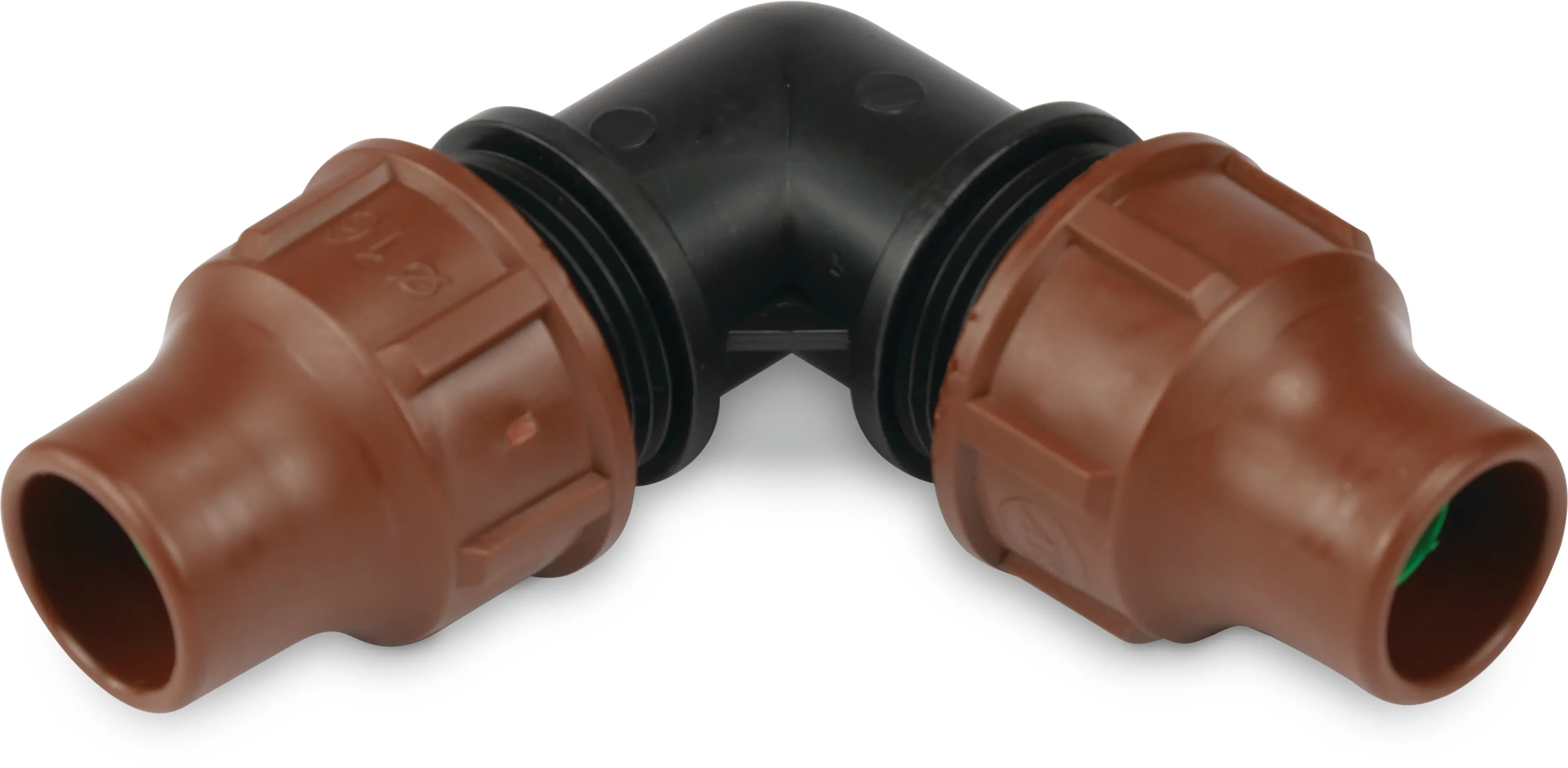 Elbow PP 16 mm lock brown type BF-22 lock