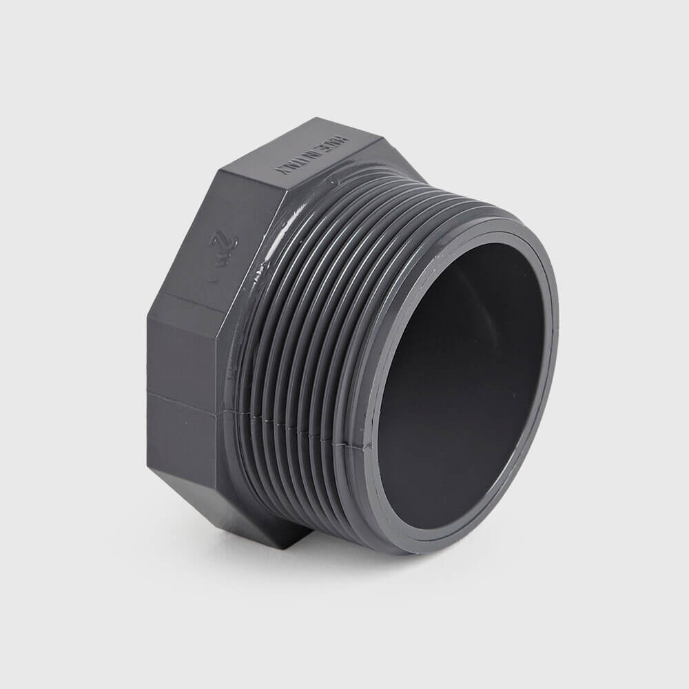 VDL Plug PVC-U 3" male thread 10bar grey
