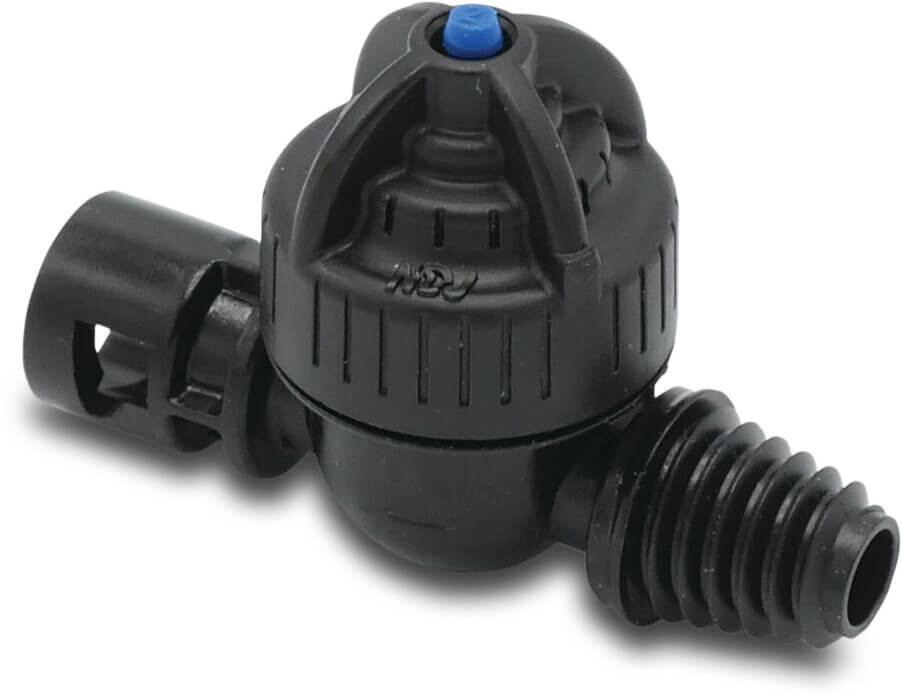 NaanDan Leakage prevention device plastic 3/8" bayonet F x male thread black type Low-Pressure w/o filter