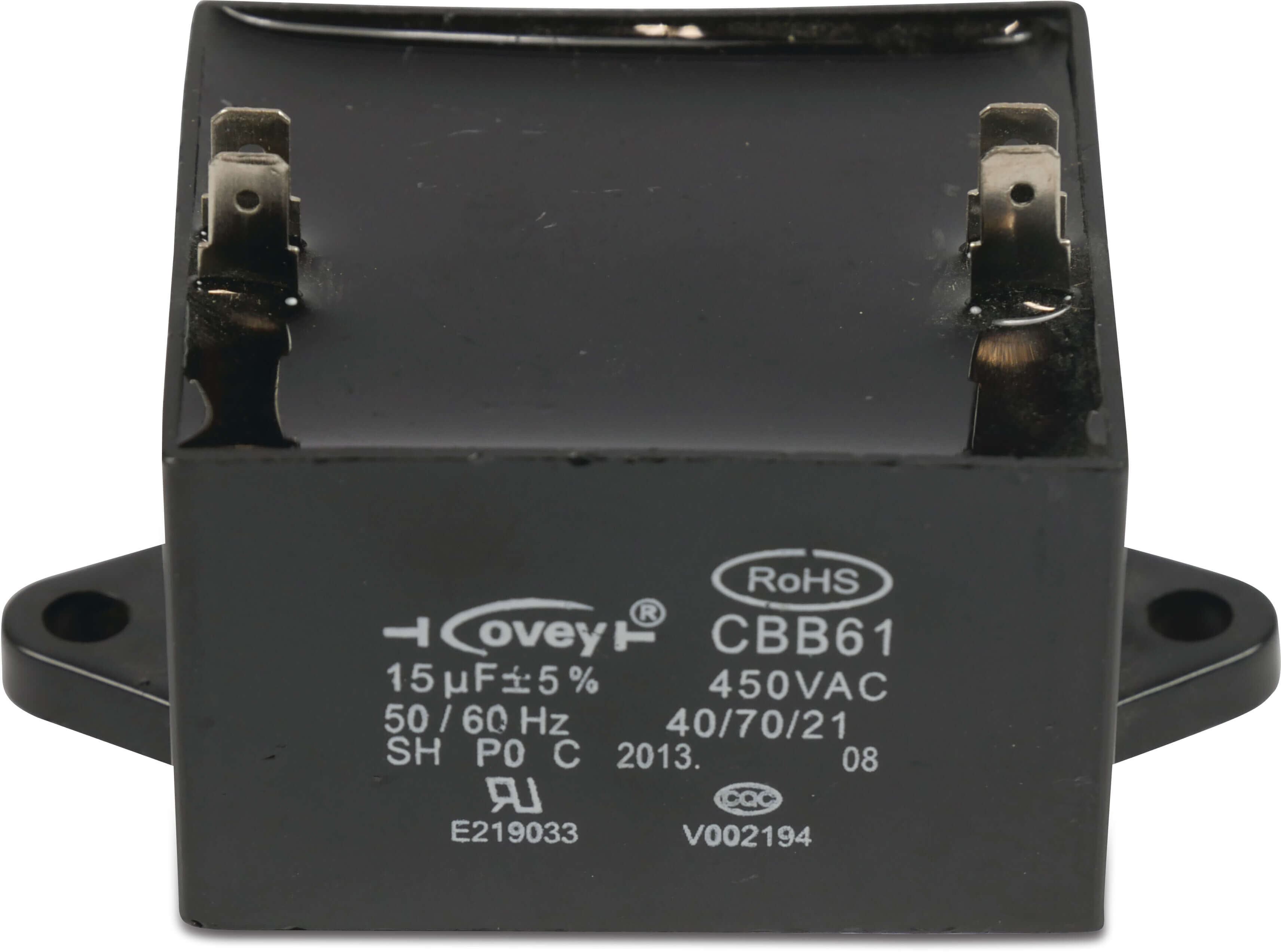 Capacitor 15µF type square plugged
