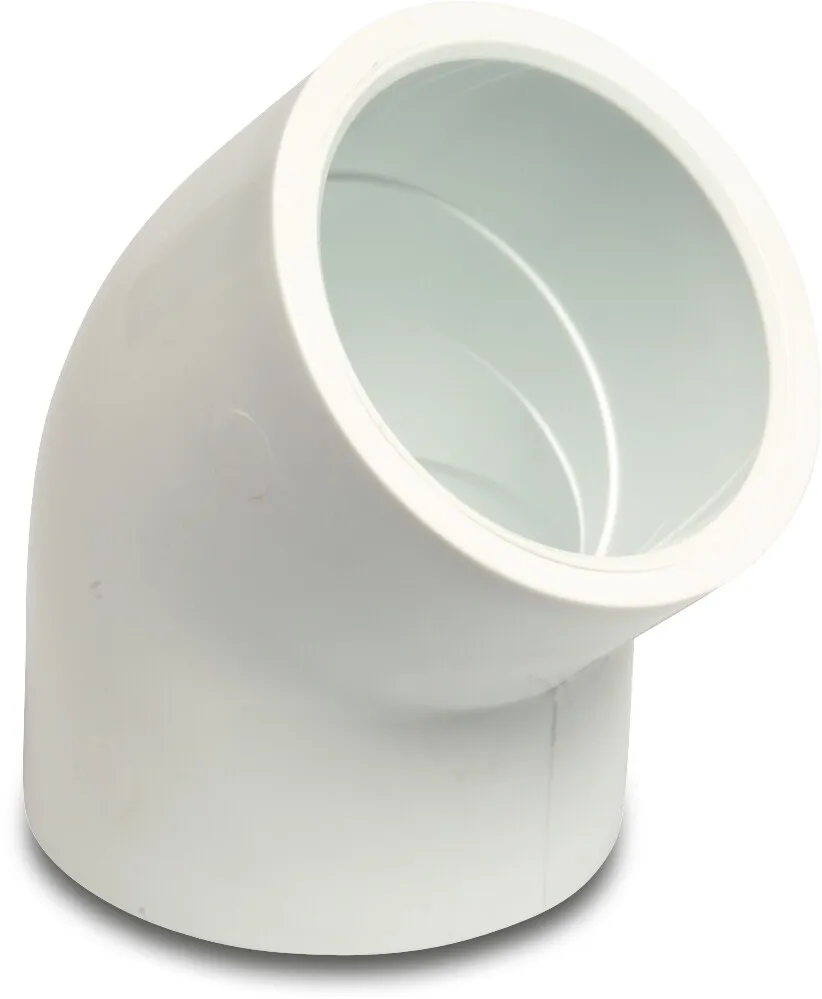Elbow 45° PVC-U 2" imperial glue socket 16bar white