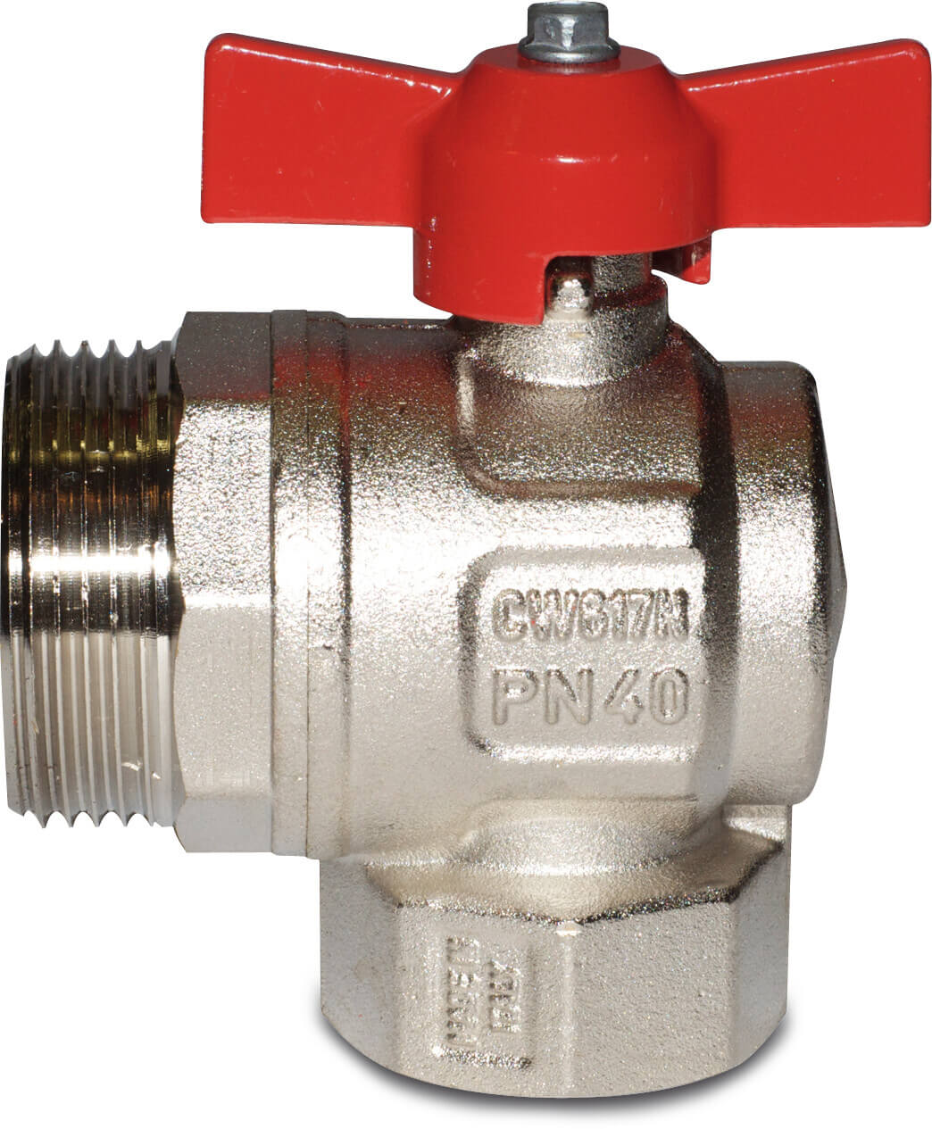 Itap Ball valve brass 40 bar female thread x male thread type 298SDC