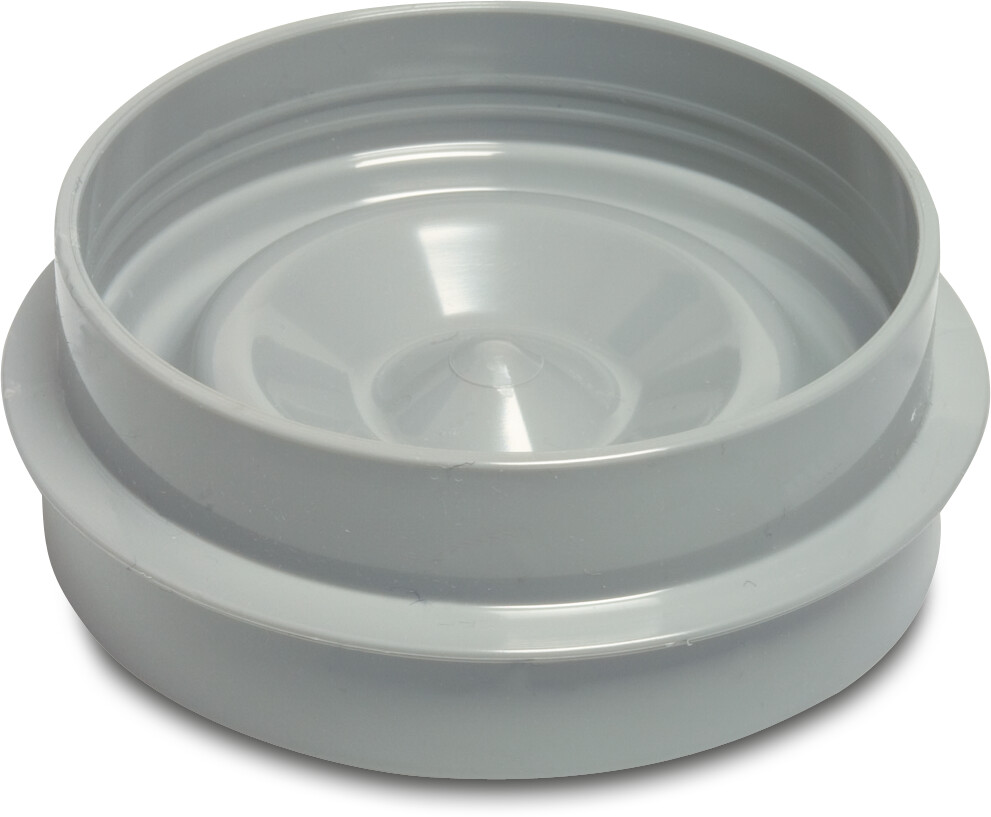 Drainage plug PVC-U 110 mm glue socket/glue spigot grey
