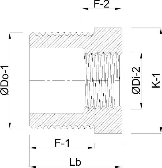 Profec Nr. 241 Reduzierstück Edelstahl 316 1 1/2" x 1 1/4" Außengewinde x Innengewinde 16bar