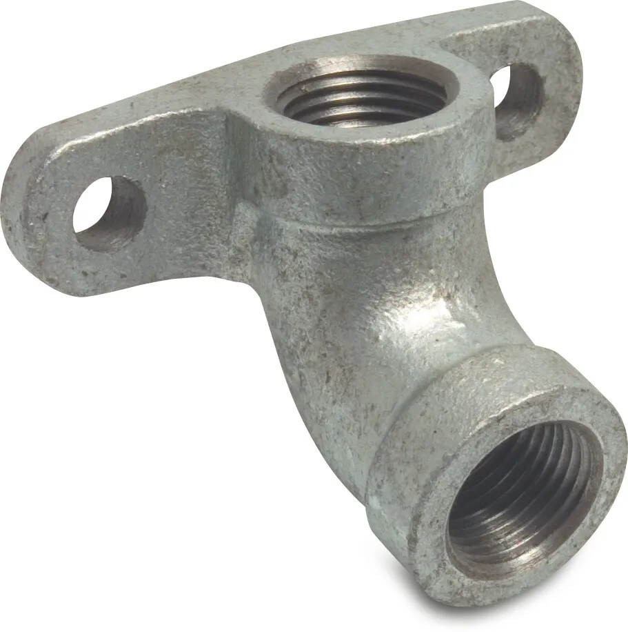 Drinker bracket 30° malleable cast iron galvanised 3/4" x 1/2" female thread