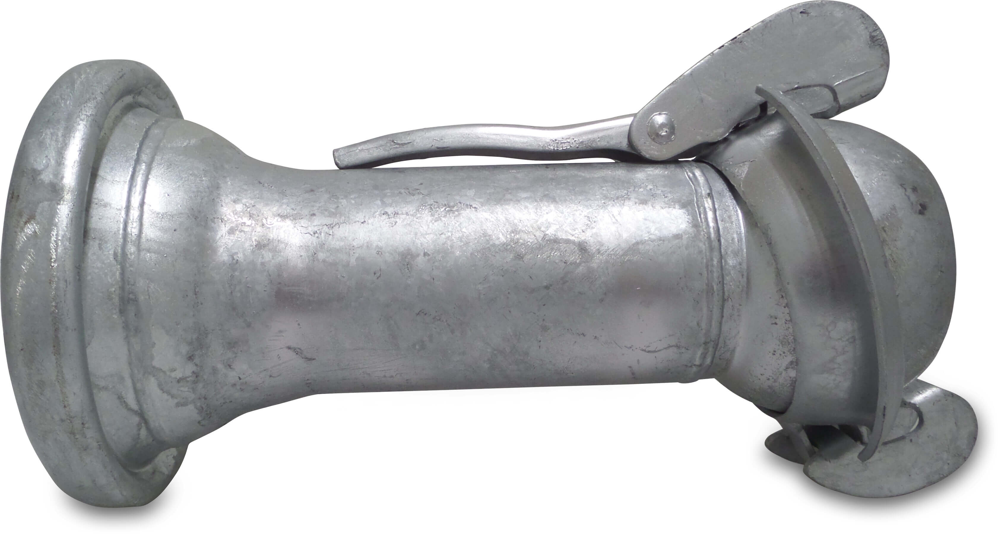 Quick coupler reducer steel galvanised 108 mm x 76 mm female part Bauer x male part Bauer type Bauer S81