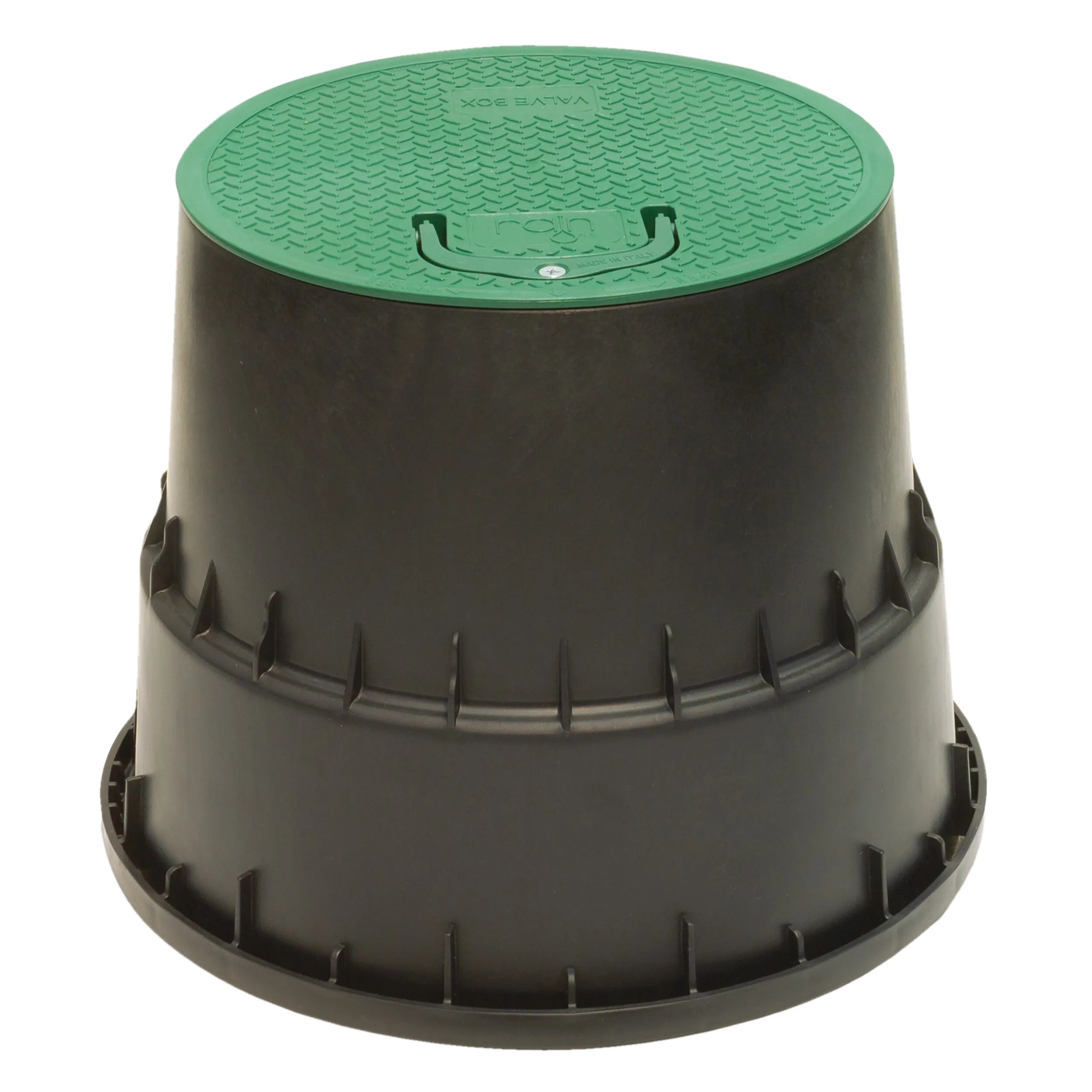 Rain Hydrantschutzgehäuse Rund PP Schwarz/Grün Typ EzOPEN PZCM 25