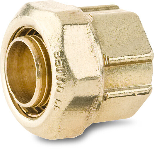 Beulco Adaptor socket brass 40 mm x 1 1/4" compression x female thread SDR9 16bar DVGW type 66110
