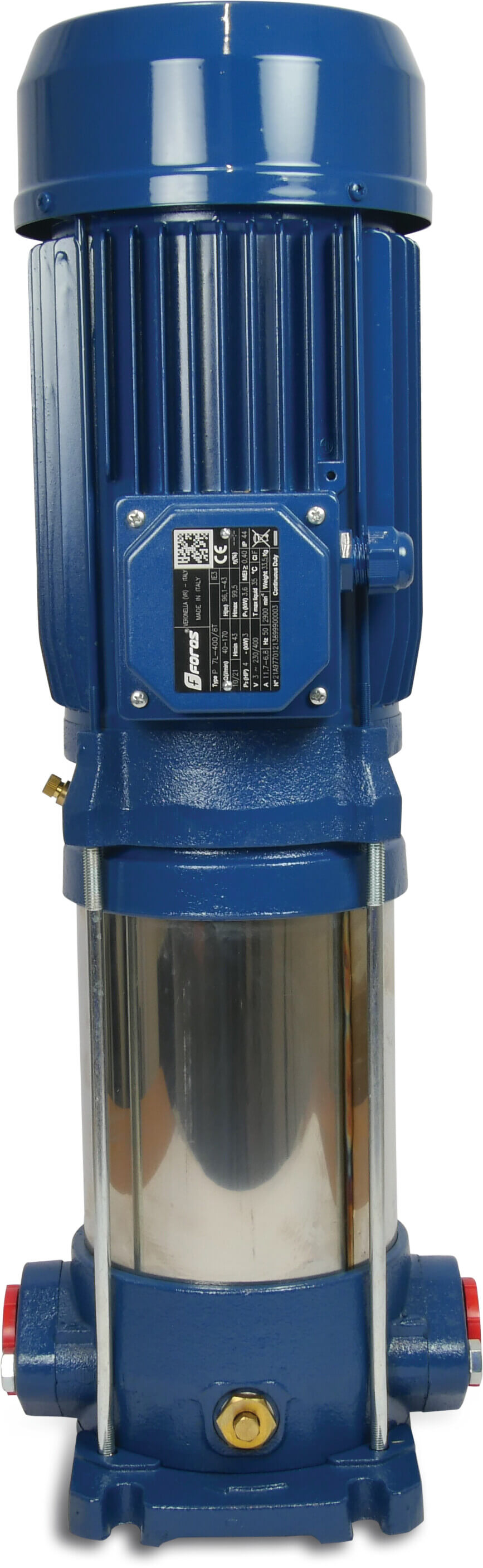 Foras Multi-stage centrifugal pump cast iron 1 1/4" female thread 5.9A 230/400VAC type P7L-400/8T - 350/7T