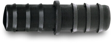 Straight connector PP 20 mm barbed black