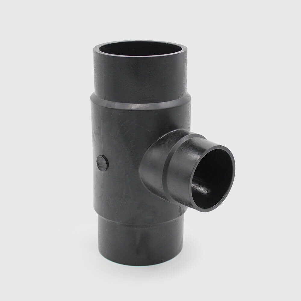 Profec T à 90°, réduit PE100 90 mm x 63 mm x 90 mm manchon électrosoudable SDR11 40VAC 10bar 16bar noir DVGW