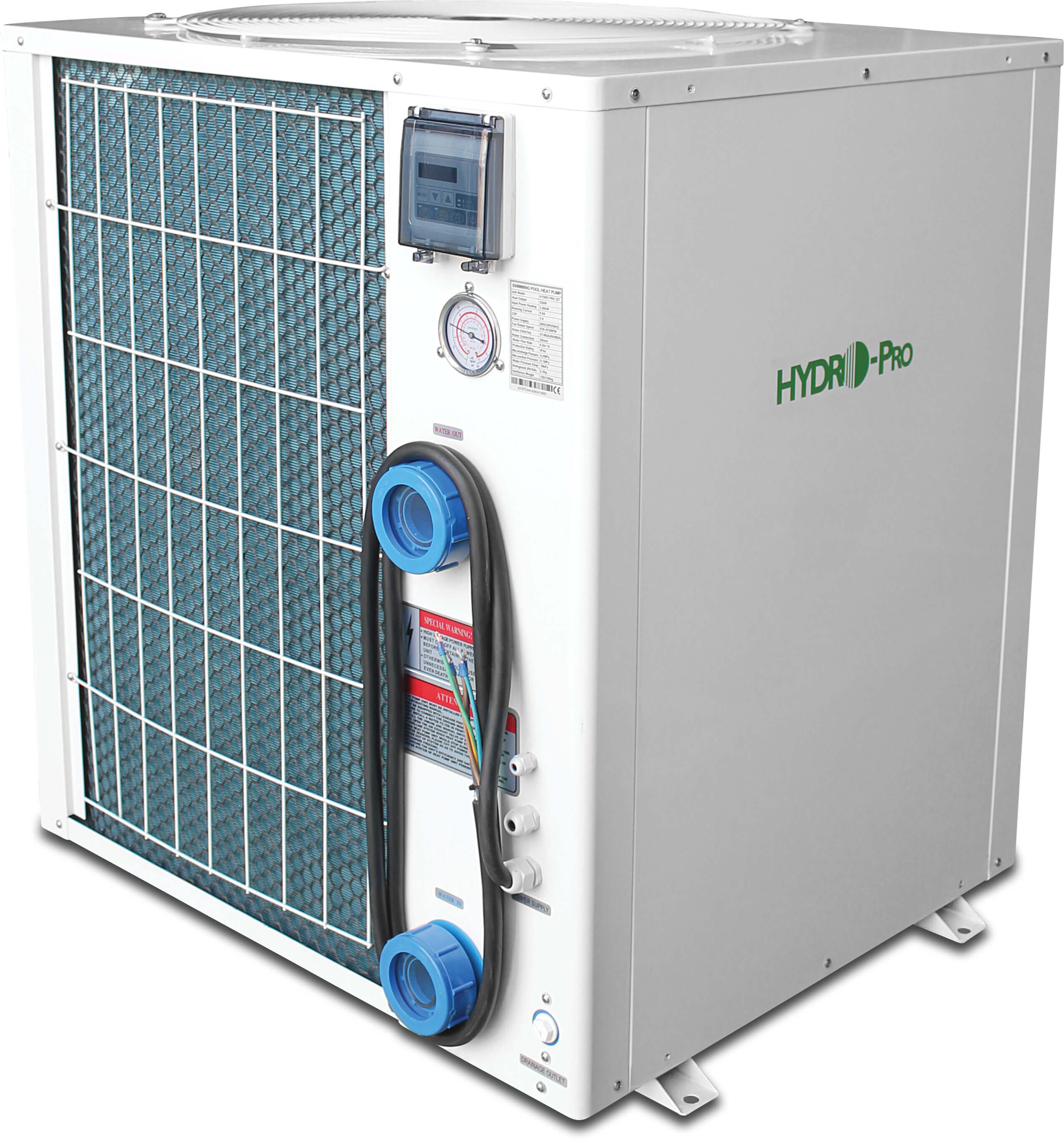 Hydro-Pro Heat pump steel white vertical 18