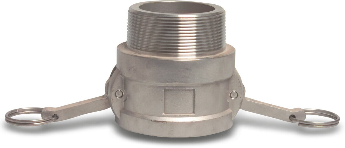 Quick coupler stainless steel 316 2" female part Camlock x male thread 16bar type Camlock B