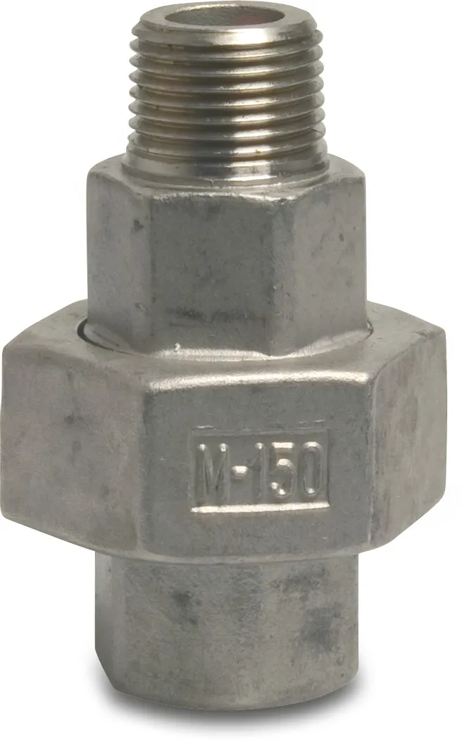 Profec Nr. 331 Union coupler stainless steel 316 1/2" female thread x male thread 10bar type flat