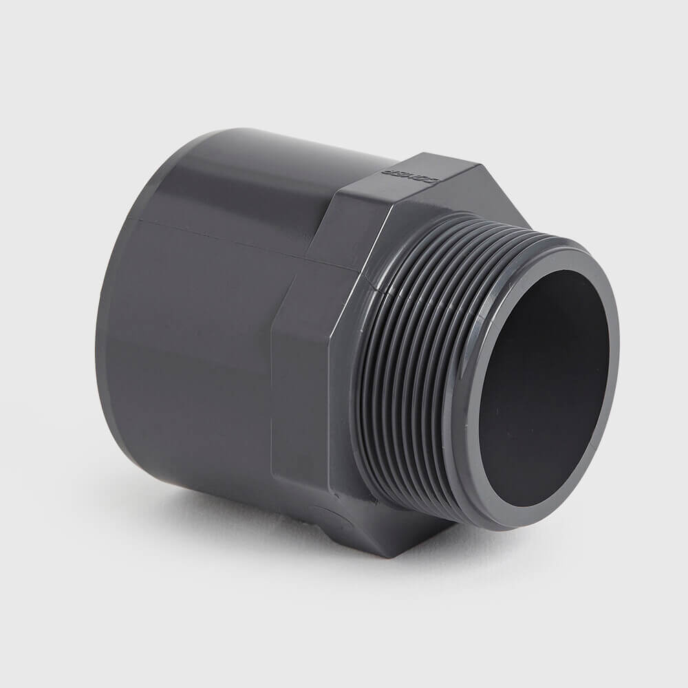 Profec Overgangssok PVC-U 32 mm x 1" lijmmof x binnendraad 10bar grijs