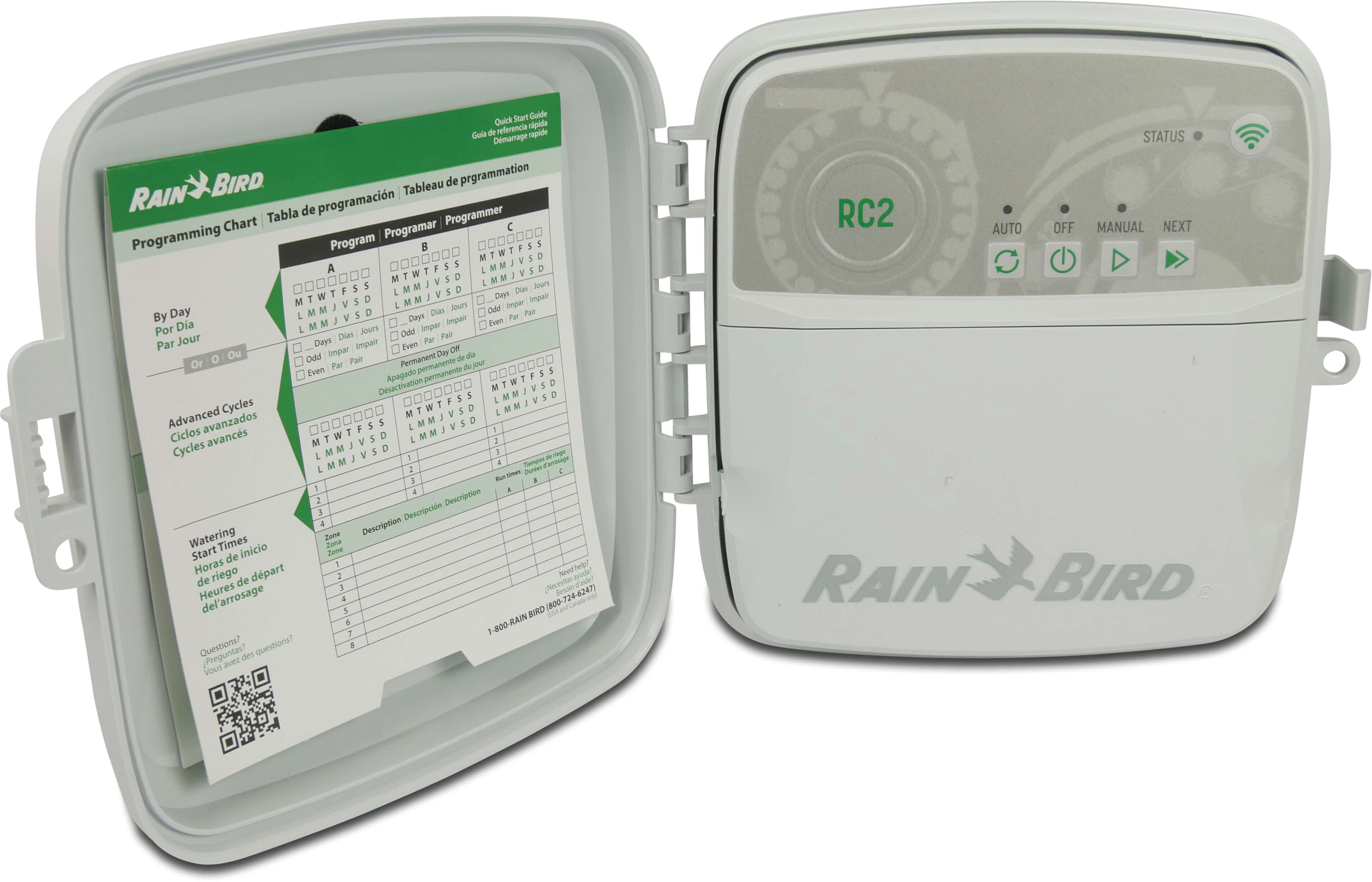 Rain Bird Irrigation controller 24VAC white type RC2 Wi-Fi compatible 8 stations