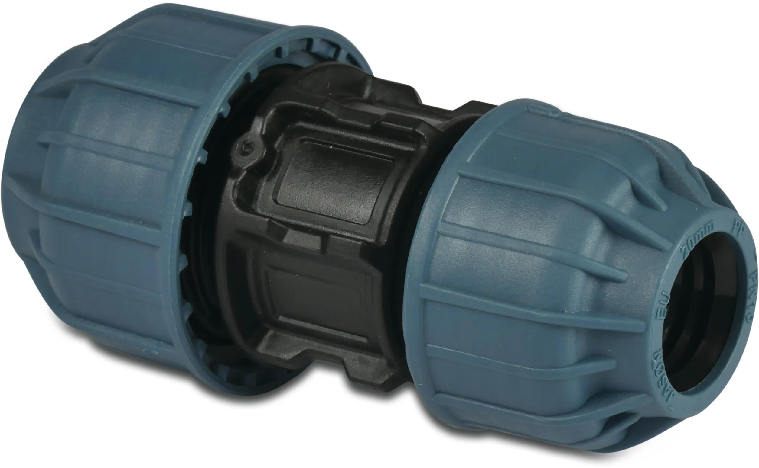 Jason Reduzierkupplung PP 32 mm x 25 mm Klemm 10bar Schwarz/Blau
