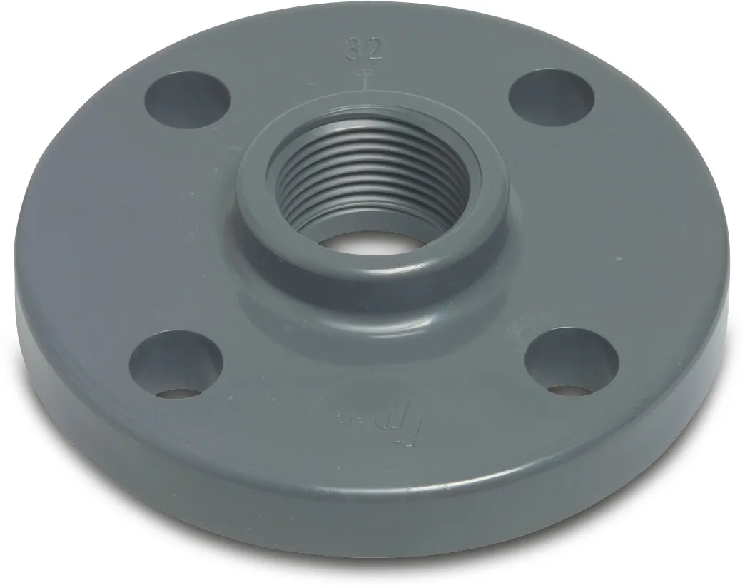 Profec Flange PVC-U DN50 x 2" DIN flange x female thread 16bar DN50 grey PN10/16