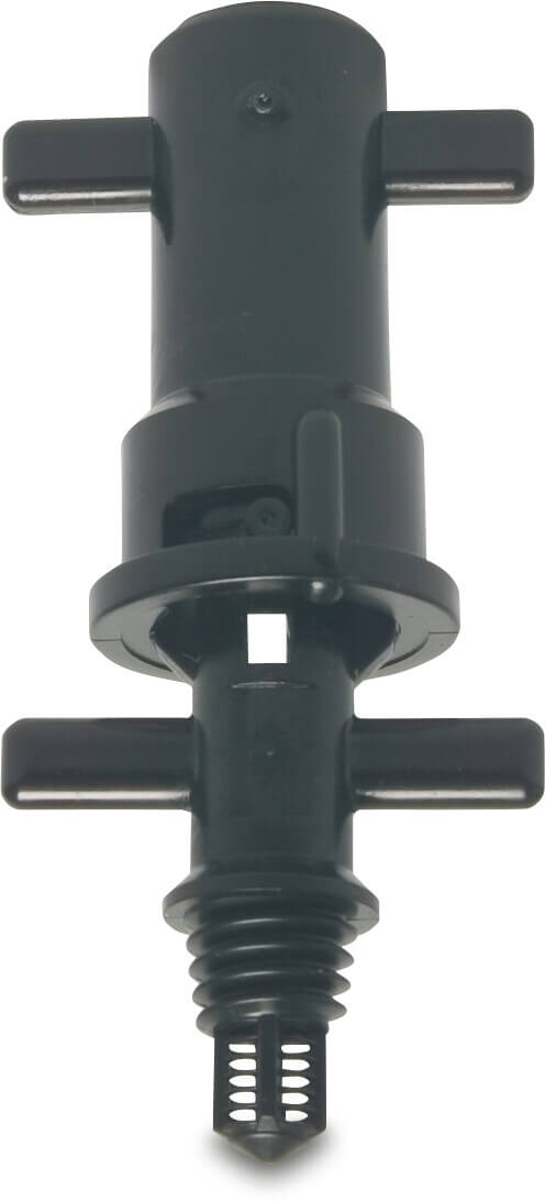 VDL Kontraventil plastik 3/8WW indvendig gevind x udvendig gevind 5,7cm sort