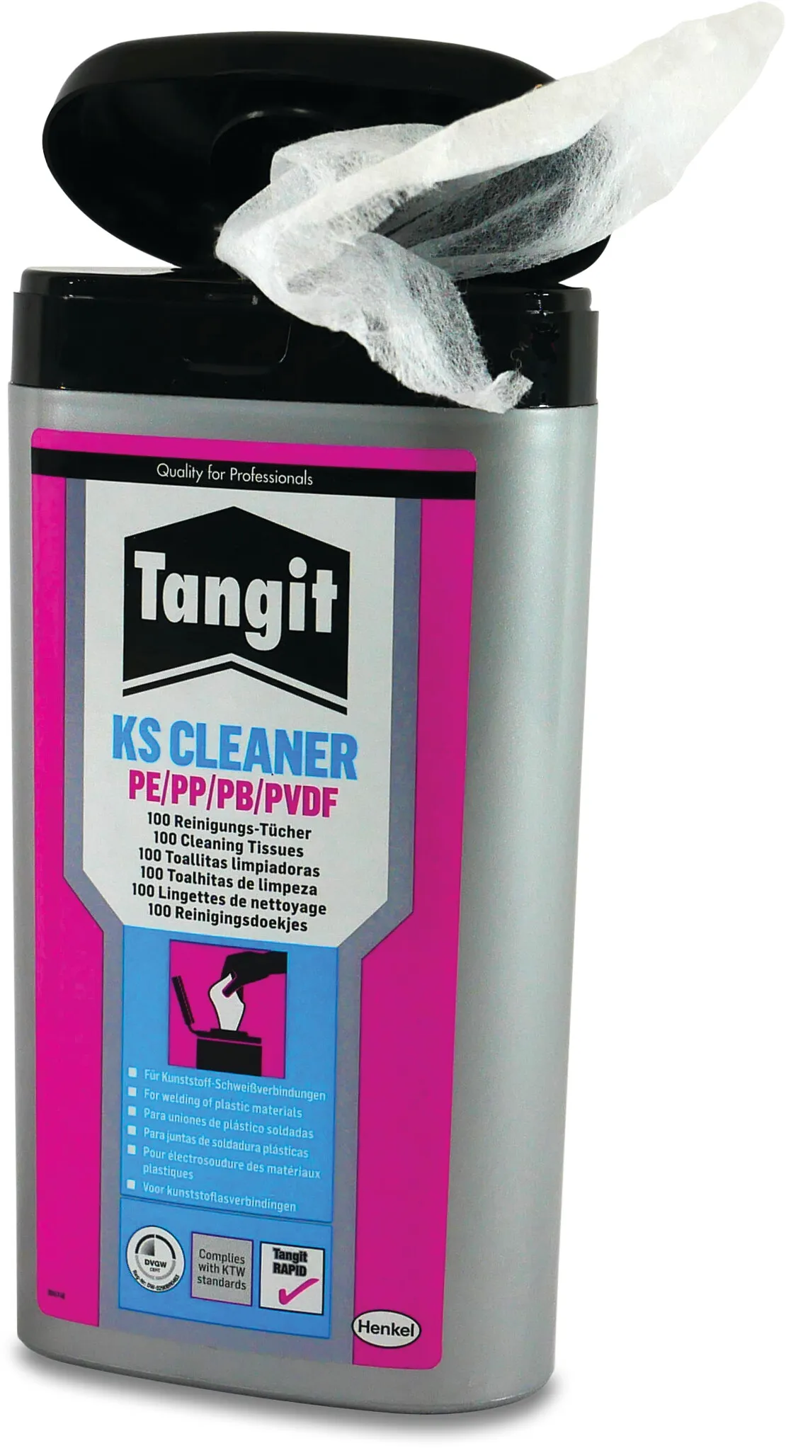 Tangit Cleaning wipes for PE/PP/PVDF type KS label PL