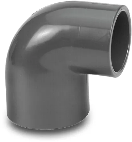 VDL Reducer elbow 90° PVC-U 10 bar grey