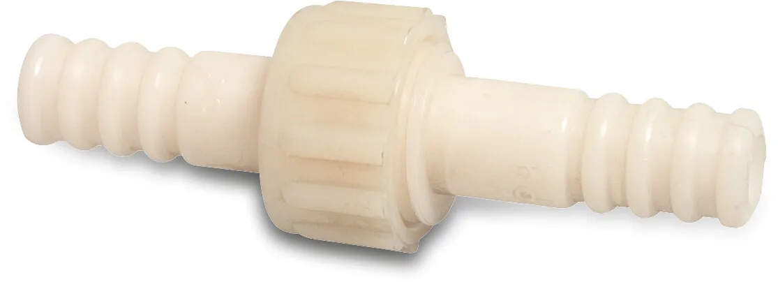 Hose tail coupler nylon 13 mm hose tail 16bar white