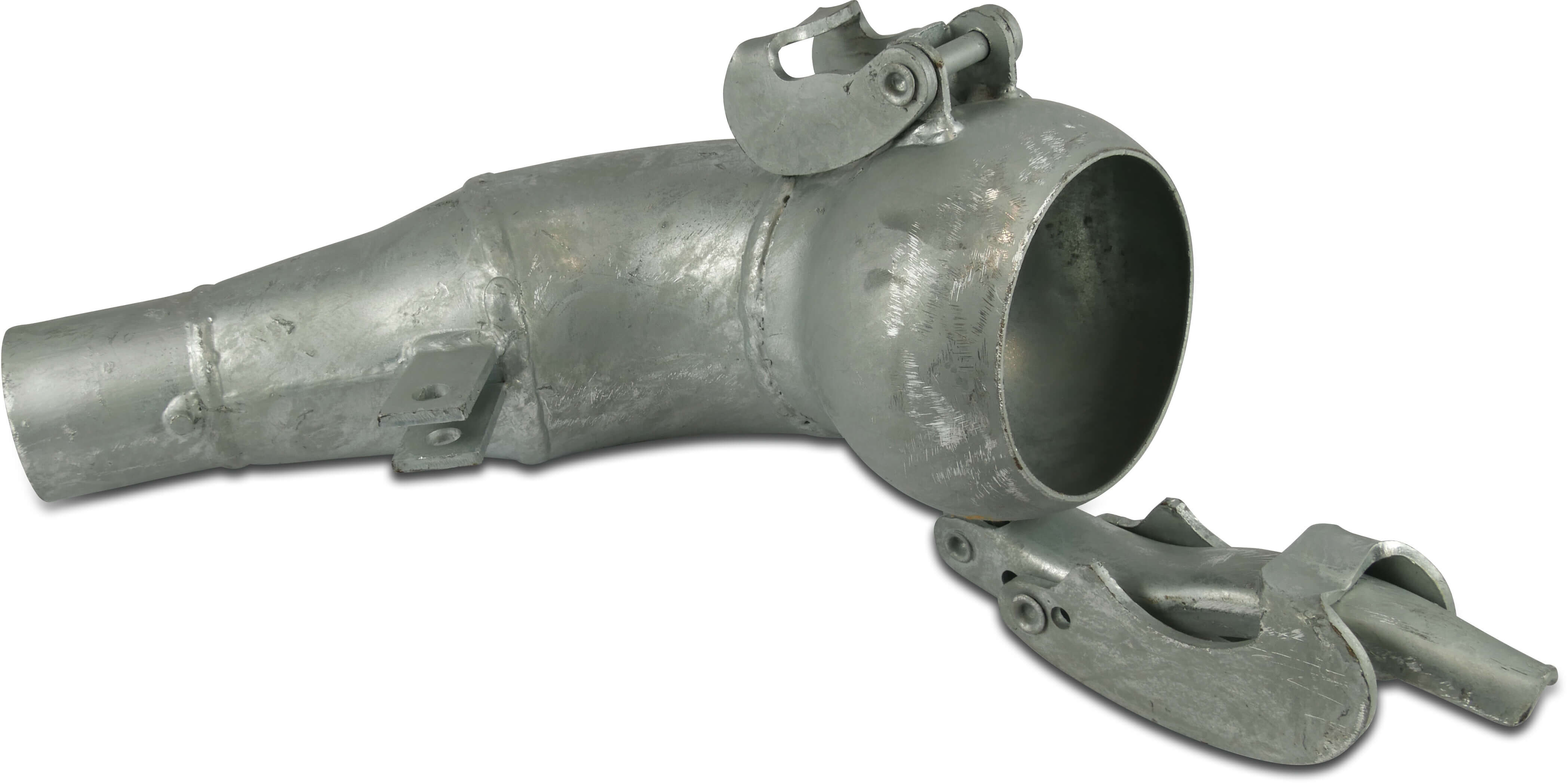 Slurry distributor steel galvanised 108 mm male part Bauer type Bauer