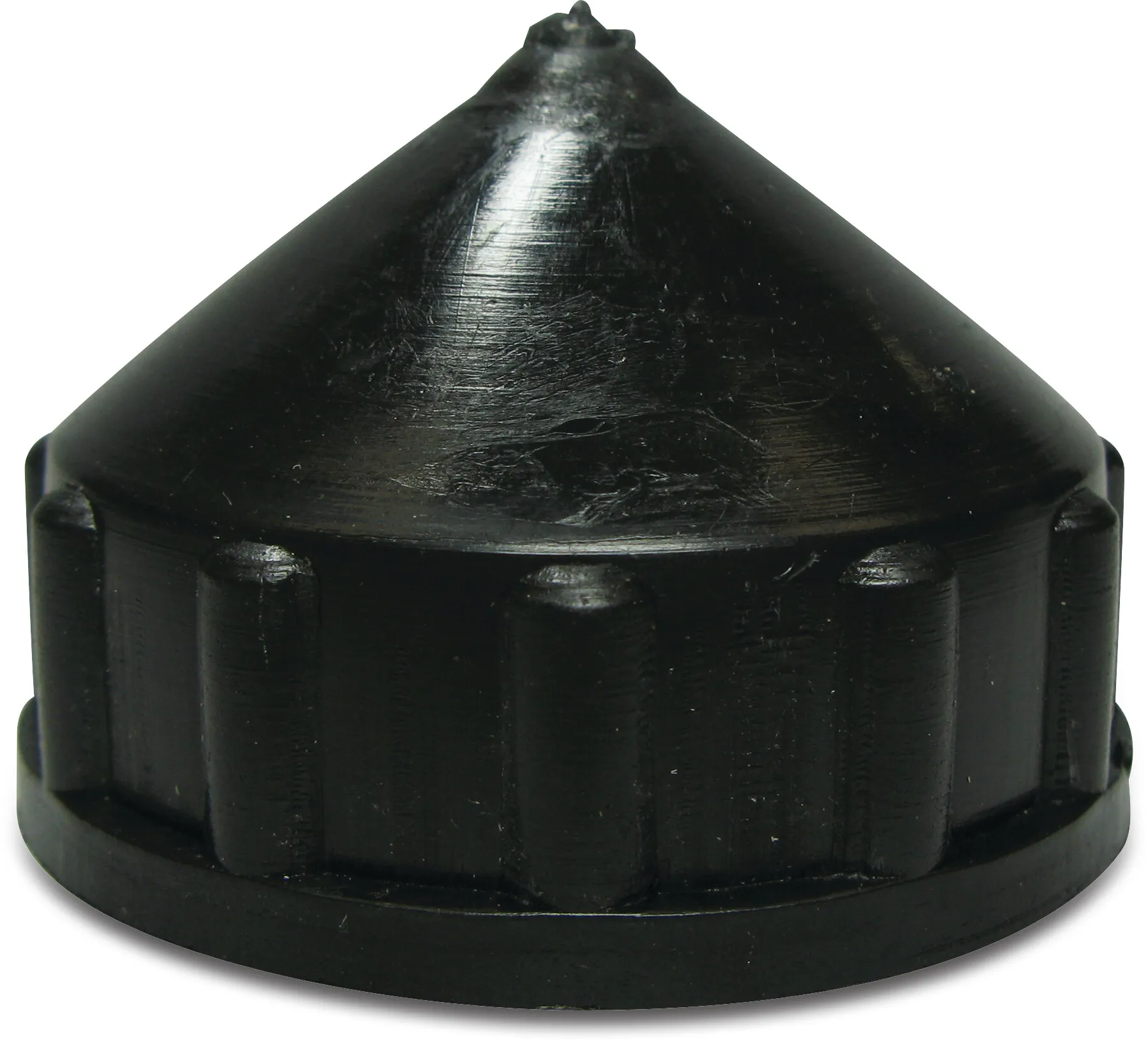 Bodenkappe PE 4 1/2" Trapez Innengewinde Schwarz