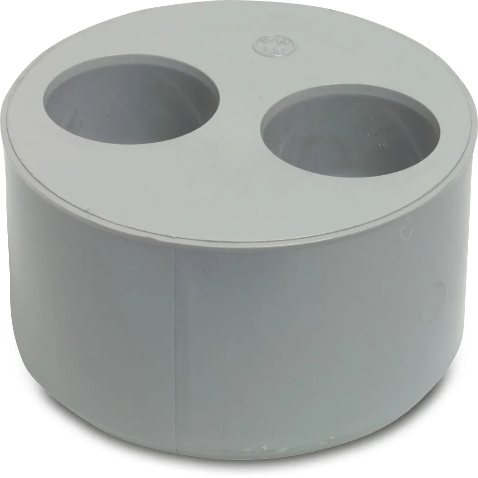 Drainage reducer bush PVC-U glue socket x glue socket x glue spigot grey