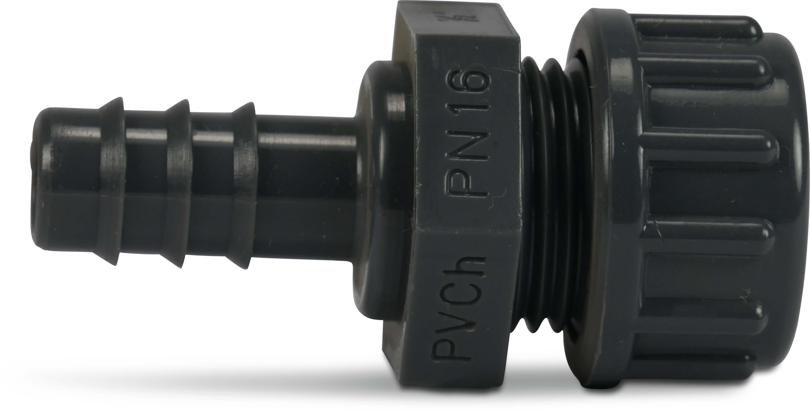 VDL Adaptor socket PVC barbed/push-in grey
