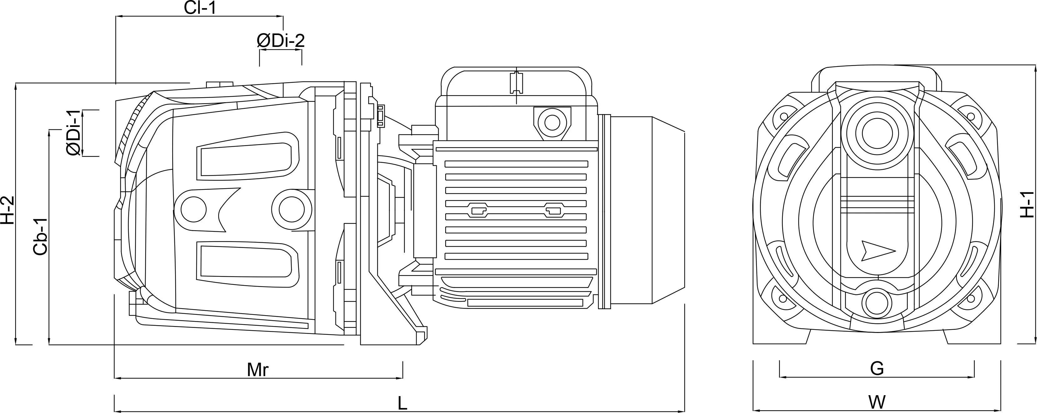 Foras Kreiselpumpe Gusseisen 1" Innengewinde 7bar 3,2A 230VAC Blau selbstansaugend Typ JA 66 N