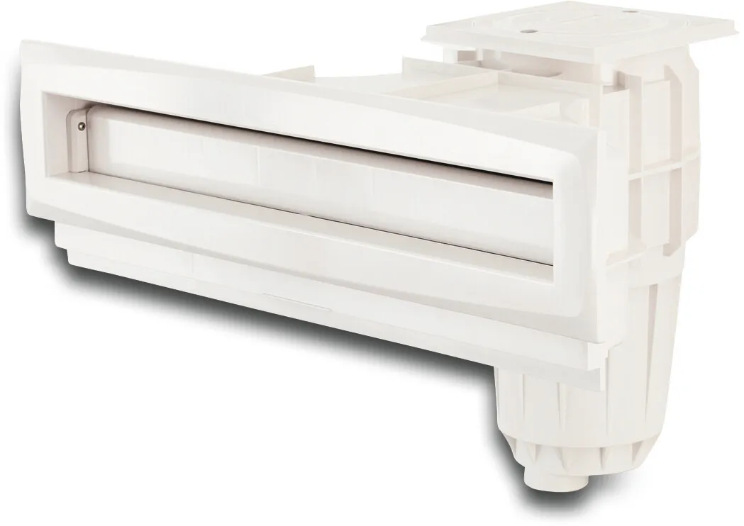 Ocean High waterline skimmer wide ABS 1 1/2" x 2" female thread white/black rectangular