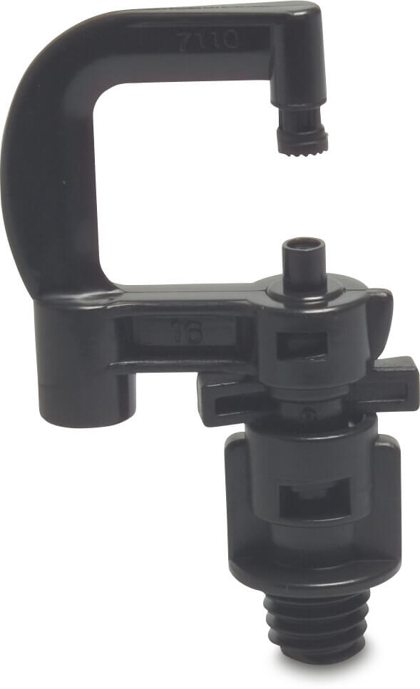 NaanDan Micro sprinkler plastic 3/8WW male thread 1,1 mm 360° red type Hadar 7110, spray insert